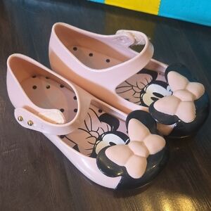 Mini Melissa Pink Bow Dress Shoes